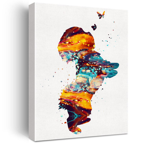 Watercolor Shih Tzu Dog Canvas Wall Art Shih Tzu and Butterflies Canvas Print Painting Poster Wall Decor Framed Dog Lovers Gifts 12x15 Inch