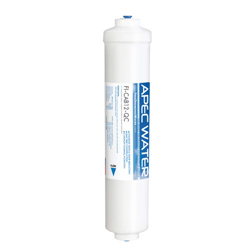 APEC FI-CAB12-QC US Made 12" Commercial Grade Inline Carbon Post-filter with 3/8" Output For Light Commercial Reverse Osmosis Water Filter System