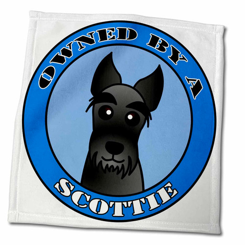 3dRose Janna Salak Designs Dogs - Owned by a Scottie Dog - Blue - Towels (twl-57175-3) 3dRose Janna Salak Designs Dogs - Owned by a Scottie Dog - Blue - Towels (twl-57175-3)