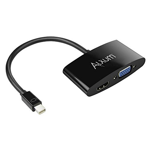Alxum Mini DisplayPort to HDMI/VGA, Mini DP to HDMI/VGA Male to Female Adapter Converter(Thunderbolt Port) for Apple MacBook, iMac, Mac mini, Microsoft surface Pro 4/3, Chormebook Pixel, Lenovo, Black Alxum Mini DisplayPort to HDMI/VGA, Mini DP to HDMI/VGA Male to Female Adapter Converter(Thunderbolt Port) for Apple MacBook, iMac, Mac mini, Microsoft surface Pro 4/3, Chormebook Pixel, Lenovo, Black