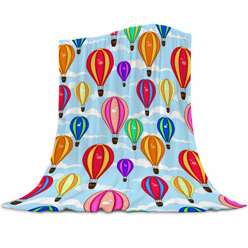 Cartoon Hot Air Balloon Blanket Flannel Throw for Kid Lightweight Cozy Couch Bed Soft and Warm Plush Blanket for Sofa and Bed 40"x50" Cartoon Hot Air Balloon Blanket Flannel Throw for Kid Lightweight Cozy Couch Bed Soft and Warm Plush Blanket for Sofa and Bed 40"x50"