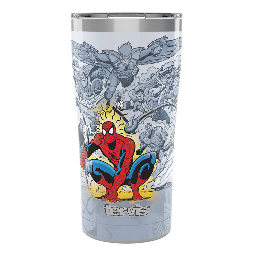Tervis Marvel Spider-Man Amazing 60th Anniversary Insulated Tumbler, 20oz Legacy, Stainless Steel