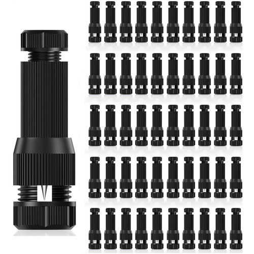 iCreating 50Pack Low Voltage Wire Connector, Landscape Lighting Connectors Waterproof for 12/2 Gauge Cable Landscape Light Connectors for Outdoor Path Lights Spotlights In-Ground Lights