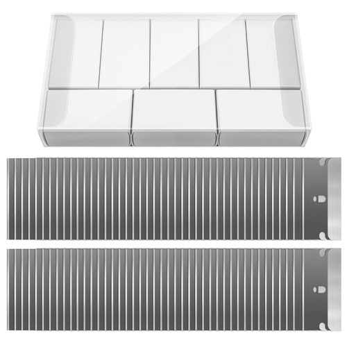 80 PCS Razor Blades, Stainless Steel Single Edge Razor Blade for Standard Scraper Tool, Heavy Duty Scraper Blades Replacement and Box Cutters
