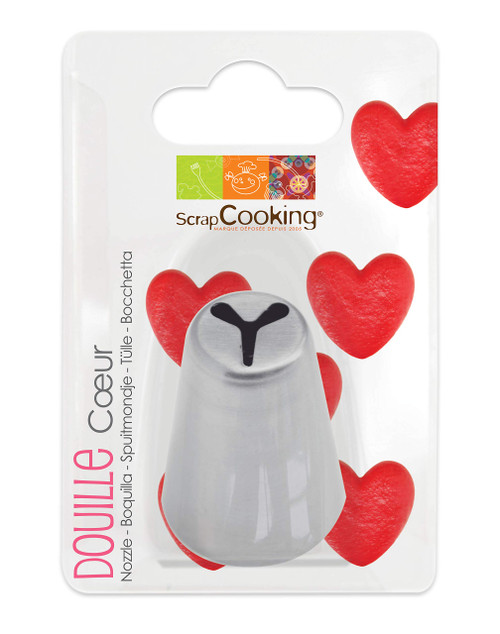 ScrapCooking Stainless Steel Nozzle, Heart, 2.4 x 3.5 x 3.8 cm
