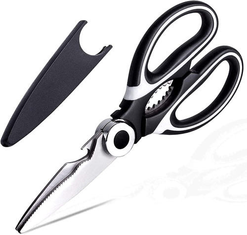 Kitchen Shears, Sharp Stainless Steel Kitchen Scissors, All-purpose Heavy Duty Scissors Essential in Kitchen Gadgets, Dishwasher Safe
