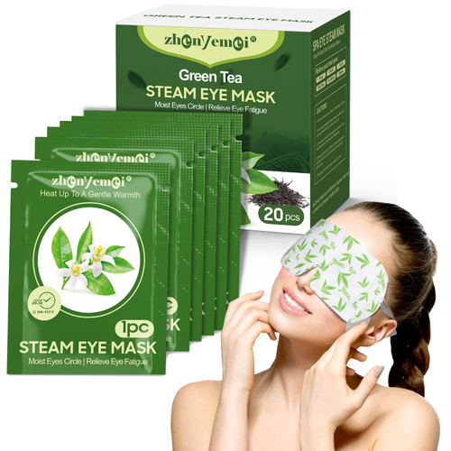 Steam Eye Mask,20 Packs Self Heating Spa Eye Masks,Warming Eye Mask,Disposable Heated Eye Mask for Dry Eyes Fatigue Dark Circles Tired Eyes Sleep Mask for Kids Women