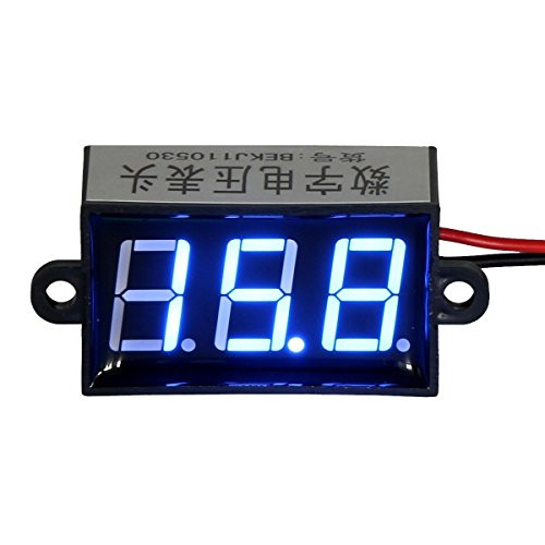 SMAKN® BLUE 0.56" DC 4.0- 30V 2 Wires Waterproof LED Display Digital Volt Voltage Panel Meter DC Voltmeter