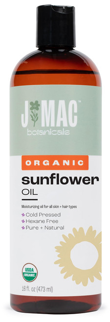 J MAC BOTANICALS Organic Sunflower Oil (16 oz plastic bottle) USDA Organic Certified 100% Pure Carrier Oil, Moisturizing & Nourishing For Skin, Face, Hair, sunflower oil for skin, sunflower seed oil J MAC BOTANICALS Organic Sunflower Oil (16 oz plastic bottle) USDA Organic Certified 100% Pure Carrier Oil, Moisturizing & Nourishing For Skin, Face, Hair, sunflower oil for skin, sunflower seed oil