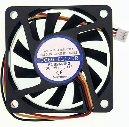 for EVERCOOL EC6010L12ER Cooling Fan,DC12V 0.14A 3-Wire Silent Cooling Fan