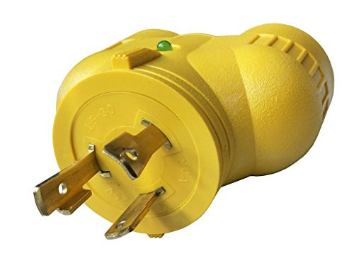 Parkworld 885224 Generator Adapter 30A Twist Lock L5-30 Plug to 20A (2) 5-20 Receptacle