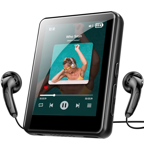 32GB MP3 Player with Bluetooth 5.0, 2.4" Full Touch Screen, HiFi Sound Quality, Music MP3 MP4 Player for Kids with Speaker FM Radio Recording e-Book