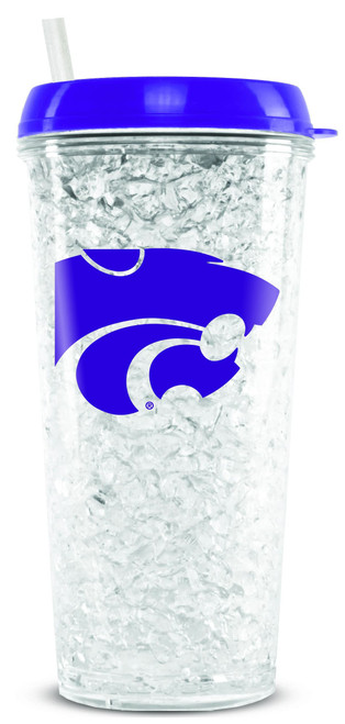 Duck House Sports NCAA Kansas State Wild Cats 16oz Crystal Freezer Tumbler with Lid and Straw Duck House Sports NCAA Kansas State Wild Cats 16oz Crystal Freezer Tumbler with Lid and Straw
