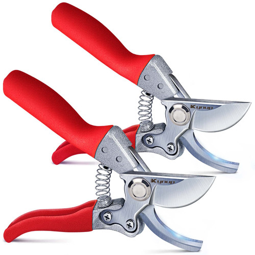 Kynup 2Packs Pruning Shears for Gardening, Garden Shears Heavy Duty, Professional Bypass Pruner Hand Shears, Tree Trimmers Secateurs, Garden Clippers for Plants, Hedge Shears, Garden Tools (Red) Kynup 2Packs Pruning Shears for Gardening, Garden Shears Heavy Duty, Professional Bypass Pruner Hand Shears, Tree Trimmers Secateurs, Garden Clippers for Plants, Hedge Shears, Garden Tools (Red)