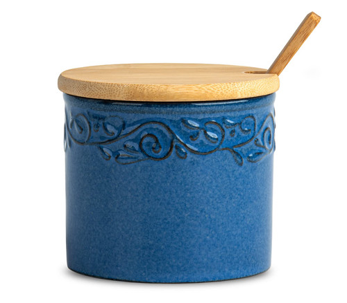 dgudgu Sugar Bowl With Lid And Spoon Ceramic Sugar Jar Blue Sugar Cube Container Sugar Jar With Spoon Sugar Container With Spoon Sugar Dish With Lid And Spoon Sugar Cube Holder