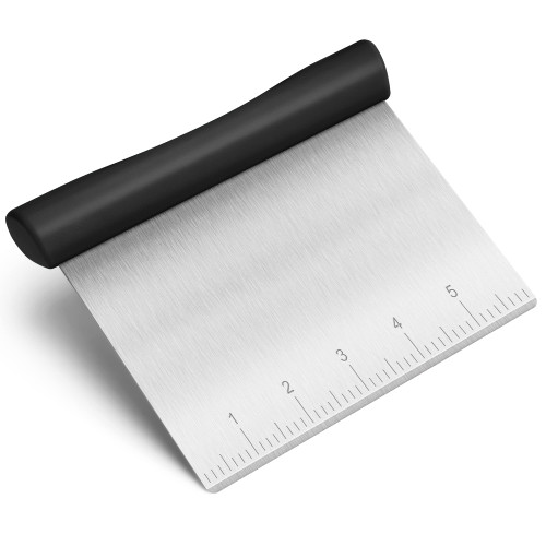 Rainspire Bench Scraper, Stainless Steel Dough Scraper, Pastry Scraper, Pizza and Dough Cutter Multi-Purpose Scraper/Chopper, Pizza Cutter Food Chopper Baking Supplies Kitchen Gadgets, Black Rainspire Bench Scraper, Stainless Steel Dough Scraper, Pastry Scraper, Pizza and Dough Cutter Multi-Purpose Scraper/Chopper, Pizza Cutter Food Chopper Baking Supplies Kitchen Gadgets, Black