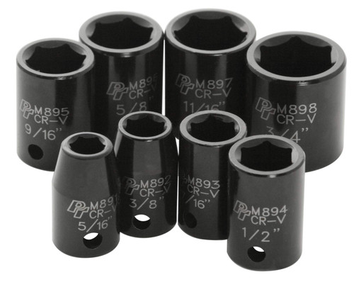 Performance Tool M588DB 8pc 3/8-Inch Drive SAE Impact Socket Set
