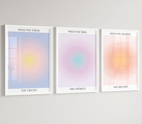 Colorful Abstract Aura Posters for Room Aesthetic 3 Piece Aura Gradient Spiritual Affirmation Canvas Wall Art Positive Energy Painting Danish Pastel Room Wall Decor for Bedroom Yoga 12x16in Unframed Colorful Abstract Aura Posters for Room Aesthetic 3 Piece Aura Gradient Spiritual Affirmation Canvas Wall Art Positive Energy Painting Danish Pastel Room Wall Decor for Bedroom Yoga 12x16in Unframed