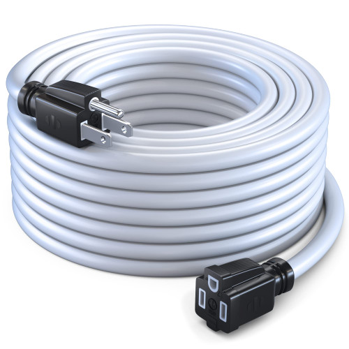 Maximm 50 ft Extension Cord, Heavy Duty Extension Cord, 3 Prong Extension Cord, Long Extension Cord (50 Feet,White) Maximm 50 ft Extension Cord, Heavy Duty Extension Cord, 3 Prong Extension Cord, Long Extension Cord (50 Feet,White)
