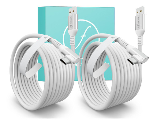 inFinesse Quest 2 Link Cable - Virtual Reality Headset Cable for Quest 2, Quest, Quest Pro (16FT / 5M) - PC VR (2 Pack)