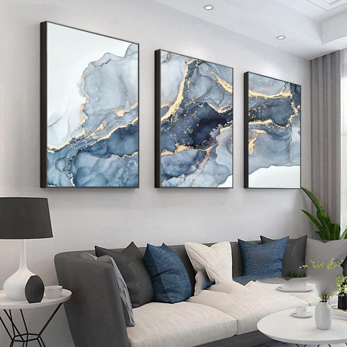 "Blue Abstract Fluid"Painting Wall Decor Posters Canvas Prints Marble Texture Pictures for Living Room Modern Home Cuadros 60x80cm3pcs Frameless "Blue Abstract Fluid"Painting Wall Decor Posters Canvas Prints Marble Texture Pictures for Living Room Modern Home Cuadros 60x80cm3pcs Frameless