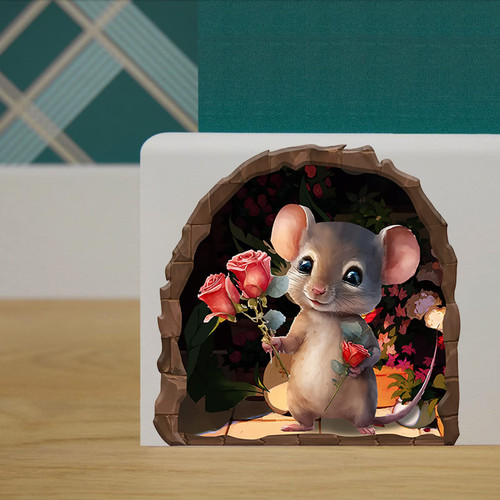 6pcs Mouse Hole Wall Decals,3D Mouse in The Hole Wall Stickers,Fun Animal Stickers for Children,Vinyl Peel and Stick Decals for Kids Room,Living Room,Nursery Bedroom Wall Decor 6pcs Mouse Hole Wall Decals,3D Mouse in The Hole Wall Stickers,Fun Animal Stickers for Children,Vinyl Peel and Stick Decals for Kids Room,Living Room,Nursery Bedroom Wall Decor