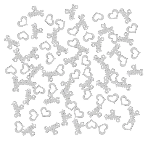 INNORU Sweet 16 Confetti Silver Glitter, Happy 16th Birthday Table Confetti, Sixteen Paper Scatter, 16th Anniversary Party Table Decorations Confetti, 120pcs