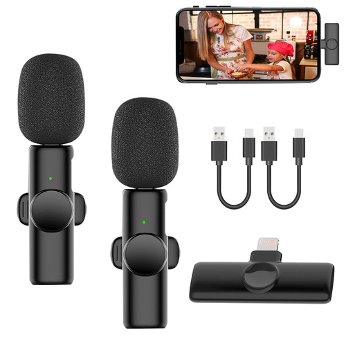 CMARS Exceptional Wireless Lavalier Lapel Microphone for iPhone/iPad, Plug-Play Wireless Microphones for Recording, iPhone Microphone for Video Recording/Live Stream/YouTube/Facebook/TikTok/Interview CMARS Exceptional Wireless Lavalier Lapel Microphone for iPhone/iPad, Plug-Play Wireless Microphones for Recording, iPhone Microphone for Video Recording/Live Stream/YouTube/Facebook/TikTok/Interview
