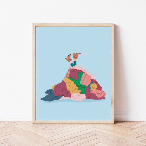 RICHESWOW Funny Laundry Wall Art Laundry Sign Posters Laundry Day Art Prints Wall Decor Creative Illustration Laundry Room Poster Modern Laundry Rules Prints Signs Home Decor 16x20 Inch Unframed