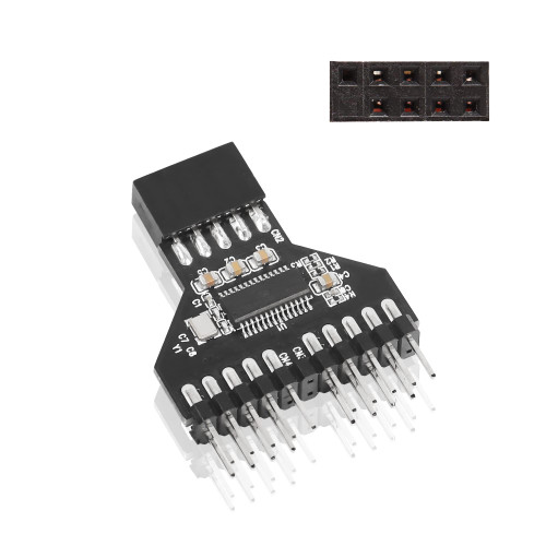 YAODHAOD 9pin USB Header Splitter 1 Male to 2 Female Extension Splitter Cable Connector Adapter HUB USB 2.0 9 Pin Connector Port Splitter