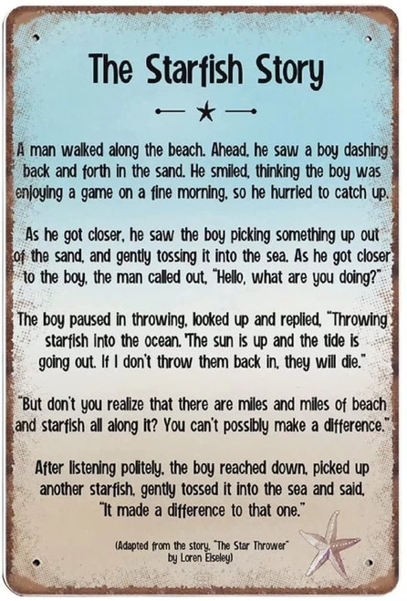 Metal Poster Plaque The Starfish Story, Beach Tin Signs, Coastal Decor, Funny Vintage Metal Sign Plaqu Poster Wall Art Pub Bar Kitchen Garden Bathroom Home Decor,Wall Art Sign Wall Decor 8x12 Inch Metal Poster Plaque The Starfish Story, Beach Tin Signs, Coastal Decor, Funny Vintage Metal Sign Plaqu Poster Wall Art Pub Bar Kitchen Garden Bathroom Home Decor,Wall Art Sign Wall Decor 8x12 Inch