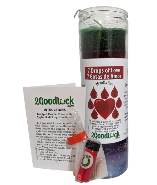 7 Drops of Love Dressed Candle Kit - Veladora Preparada 7 Gotas De Amor 7 Drops of Love Dressed Candle Kit - Veladora Preparada 7 Gotas De Amor