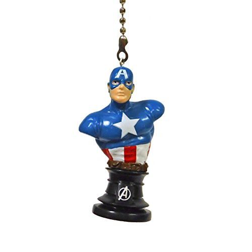 Marvel comics SUPER HERO superhero character Ceiling FAN PULL light chain (Captain America Bust)