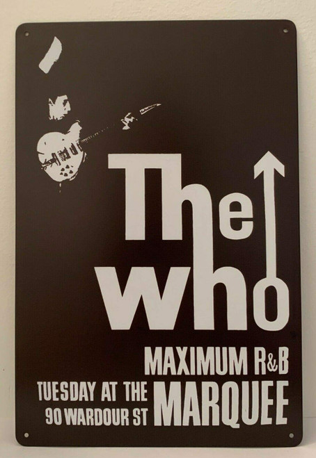 NINGFEI Tin Sign The Who Rock Band 90 Wardour St Marquee Club Retro Metal Signs Plaques Retro Wall Home Bar Pub Vintage Cafe Decor, 8x12 Inch NINGFEI Tin Sign The Who Rock Band 90 Wardour St Marquee Club Retro Metal Signs Plaques Retro Wall Home Bar Pub Vintage Cafe Decor, 8x12 Inch