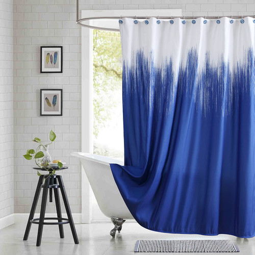 BESTRIPES Blue Shower Curtain, Royal Blue Ombre Fabric Shower Curtains for Bathroom, Waterproof Bathroom Shower Curtains, 72" W x 72" H