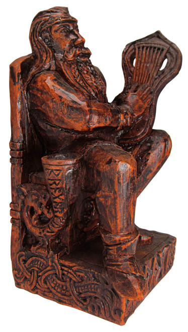 Dryad Design Seated Bragi Statue Norse God of Bards and Poetry