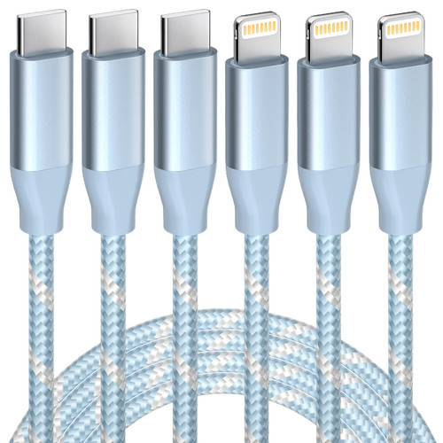 USB C to Lightning Cable 3 Pack 6FT Apple MFi Certified iPhone Charger Fast Charging Type c to Lightning Cable iPhone Fast Charger for iPhone 14 13 12 11 Pro Max Xr Xs 8 and More USB C to Lightning Cable 3 Pack 6FT Apple MFi Certified iPhone Charger Fast Charging Type c to Lightning Cable iPhone Fast Charger for iPhone 14 13 12 11 Pro Max Xr Xs 8 and More