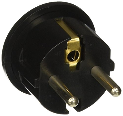 CKITZE BA-4 Grounded European German Schuko Power Plug Adapter Adaptor - American USA to German, France, Russia & more - Excellent Quality 