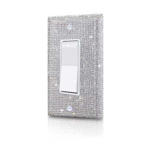 Gaocai Silver Shiny Silver Rhinestones Wall Plates Light Switch Cover Decorative Outlet Cover Single Toggle Switch Plates And Outlet Covers Gaocai Silver Shiny Silver Rhinestones Wall Plates Light Switch Cover Decorative Outlet Cover Single Toggle Switch Plates And Outlet Covers