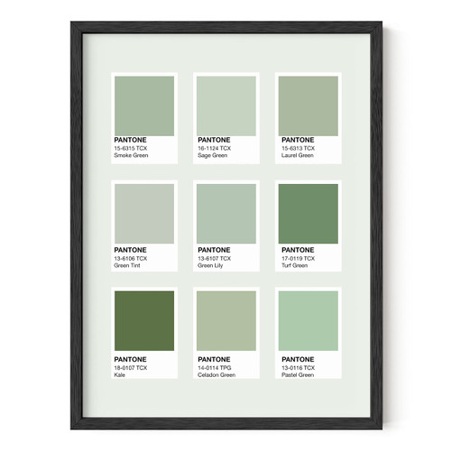 HAUS AND HUES Dorm Room Wall Decor Sage Green Wall Decor Aesthetic Posters for Bedroom Green Wall Art Dark Green Room Decor (Black Framed, 12x16)