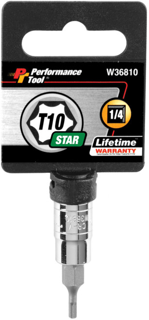 Performance Tool W36810 Star Bit Socket, 1/4-Inch Drive