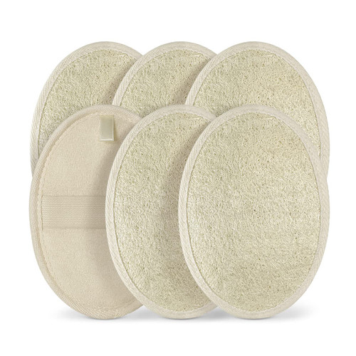 Bolosanto Natural Loofah Sponge, Organic Loofah, Exfoliating Loofah Pad, Natural Body Scrubber, for Shower, Bath, Dead Skin Removal (6 Pack) Bolosanto Natural Loofah Sponge, Organic Loofah, Exfoliating Loofah Pad, Natural Body Scrubber, for Shower, Bath, Dead Skin Removal (6 Pack)