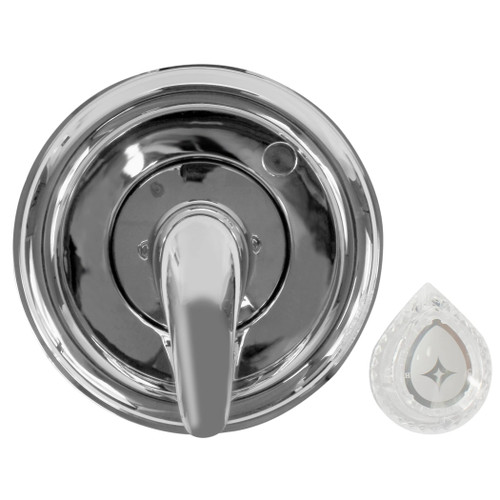 Danco 10001 Trim Kit, for Use with Moen Tub and Shower Faucets, Plastic, Chrome Plated, Single-Handle Valve