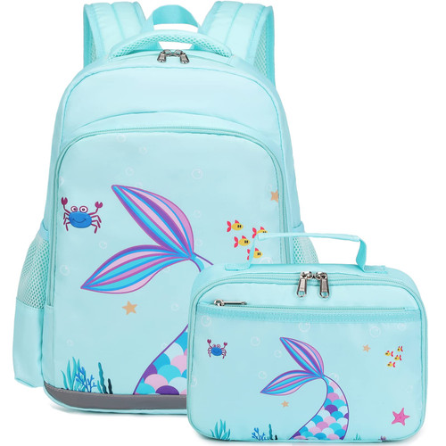 DSIUE Backpack for Girls Kids School Bag with Lunch Box Girls Backpack Set for Preschool Kindergarten Bookbag