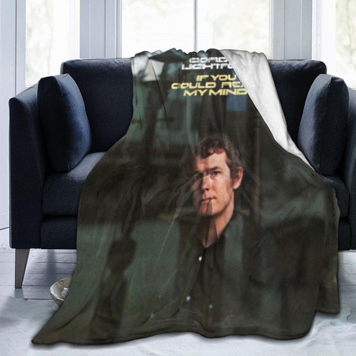 Gordon Music Lightfoot Singer If You Could Read My Mind Blanket Ultra-Soft Flannel Blankets Decorative Comfortable Lightweight for Travel Sofa Bed Room 40"X30"