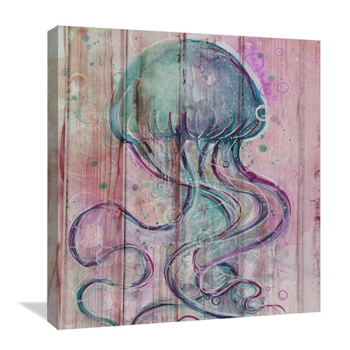 Canvas Painting Print Colorful Sea Octopus Painting Print on Canvas Stretched And Framed Canvas Wall Poster Art Country Home Wall Decorations for Office Kitchen Best Gift Ready to Hang