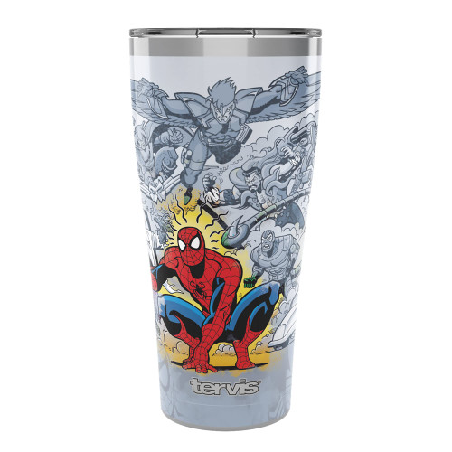 Tervis Marvel Spider-Man Amazing 60th Anniversary Insulated Tumbler, 30oz Legacy, Stainless Steel