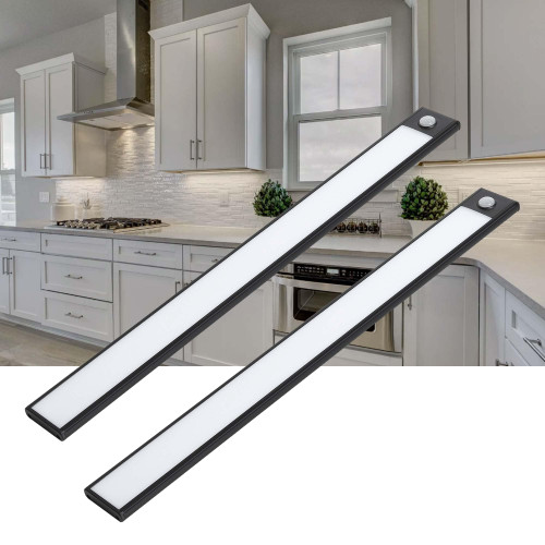 Aipolloo Under Cabinet Lighting 2 Pack, 69 LED Rechargeable Battery Operated Light, 3000mAh Wireless Motion Sensor Closet Lights Indoor, Night Light, Under Counter Lights for Kitchen