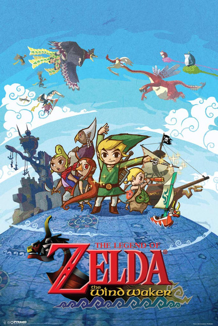 Pyramid America Legend Zelda Wind Waker Character Map Video Game Cool Wall Decor Art Print Poster 12x18