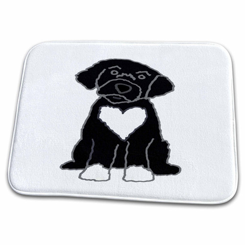 3dRose Funny Cute Black Portuguese Water Dog Puppy Cartoon - Dish Drying Mats (ddm-323499-1) 3dRose Funny Cute Black Portuguese Water Dog Puppy Cartoon - Dish Drying Mats (ddm-323499-1)